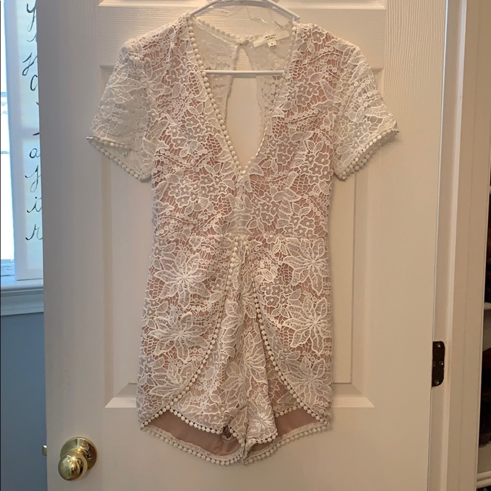 Love tree, white lace romper